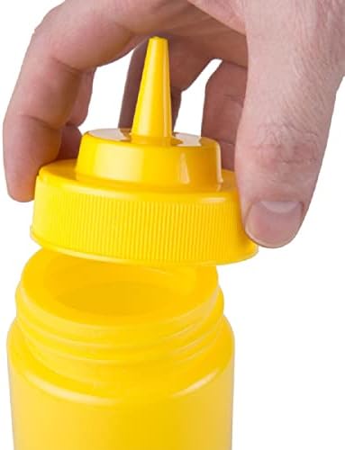 TrueCraftware 6-Piece 24 oz Yellow Squeeze Condiment Bottles