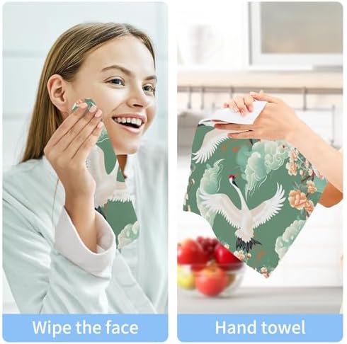 Sturdy Cranes Flying Washcloth Set
