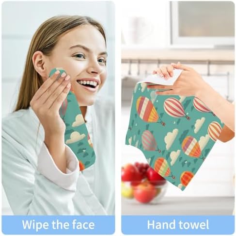 Yettastin Hot Air Balloon Washcloth Set 2 Pack