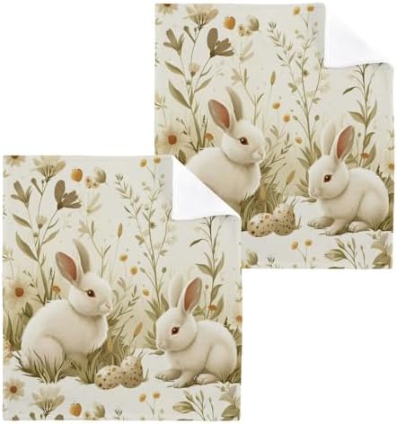 Cute bunny washcloth revisit soft rainbow reversible face towel machine washable reusable