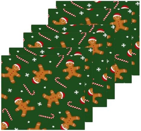 Christmas gingerbread man washcloth 2-pack