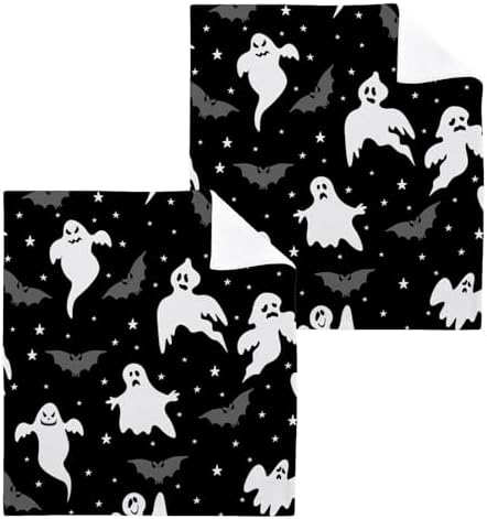 Halloween Spooky Ghoul Inferno Ghost Washcloth 2-Pack