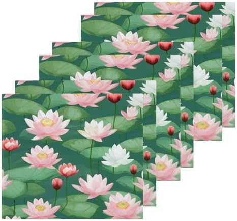 Lotus Washcloth Set 2-Piece Reusable Soft Absorbent 12x12
