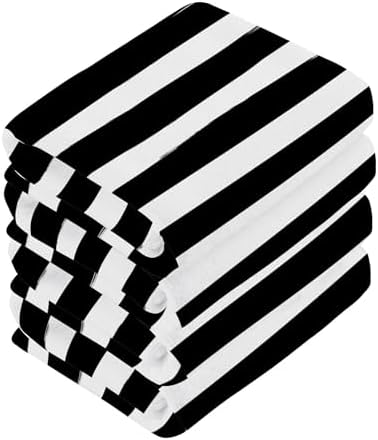 Stripes Washcloths 2 Pack Absorbent Soft Cotton Towels