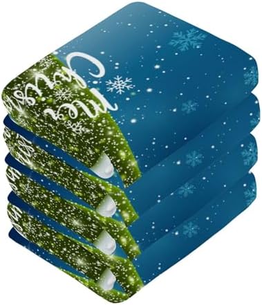 YETTASBIN Christmas Tree Washcloths 2 Pack