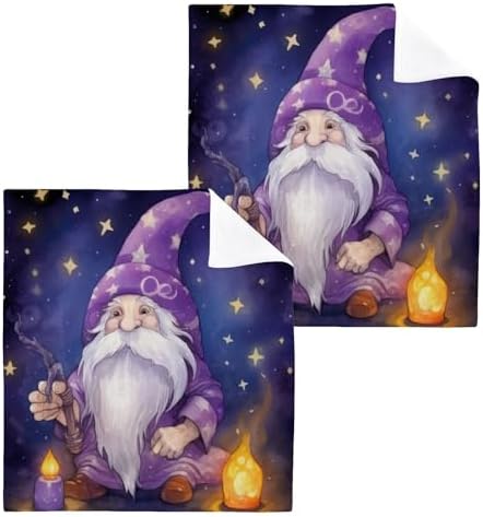 Cute Gnome Washcloth 2-Pack Soft Reusable Absorbent Face Towels