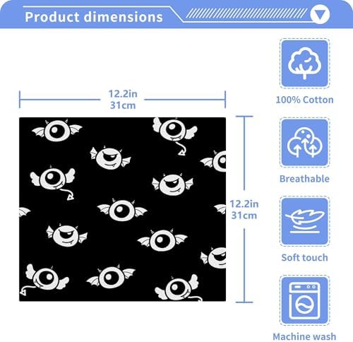 Xigua Halloween Scary Washcloth Set - Multi-Purpose for Bathroom Kitchen More