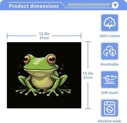 Cute Frog Washcloths - Absorbent Soft Durable