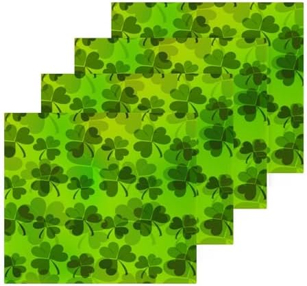 St Patricks Day Clover Washcloth Set for Babies Adults