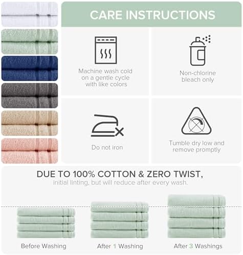 Comfort Spaces Extra Large Bath Towel Set 4 Piece 30x60