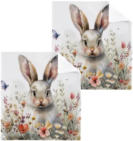 Cute bunny washcloths for babies Soft absorbent reusable washcloths