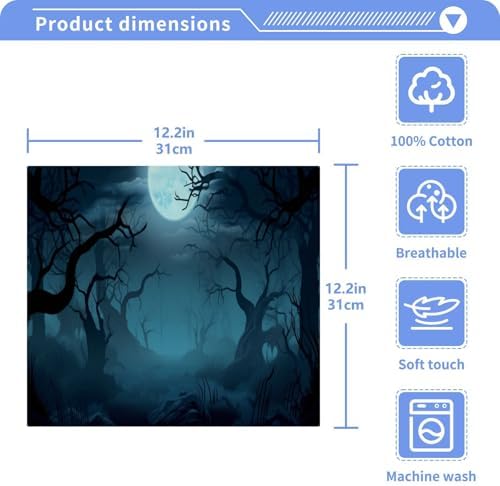 Scary Forest Washcloths 2-Pack Soft Reusable 12x12