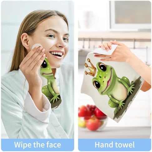 Frog Washcloth Set Soft Cotton for Face Hand