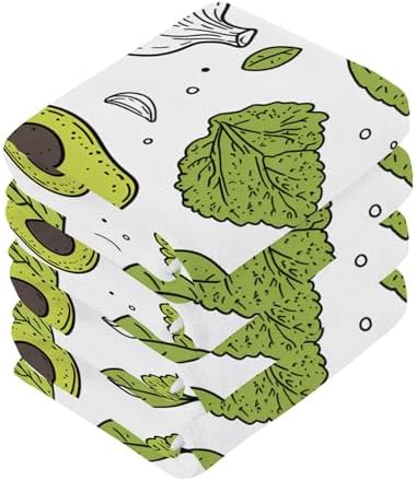 Xigua Avocados Washcloth Set - Fast-Drying Absorbent and Multi-Purpose Towels