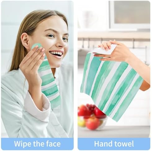 Xigua Green Watercolor Washcloth Set