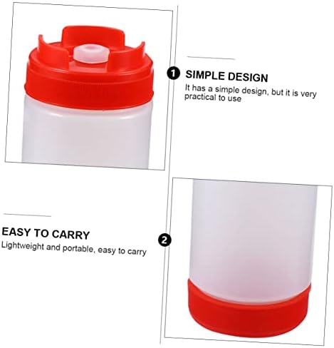 Luxshiny Dual-Headed Squeeze Sauce Dispensers 20oz Fishnet-Style
