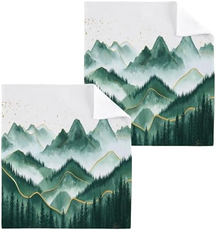 XiguaGreen Mountains Washcloths Set