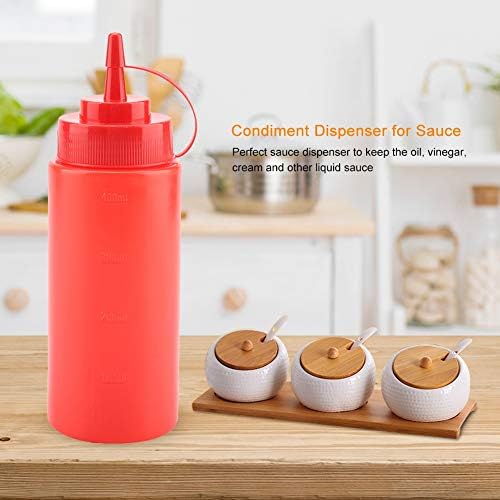 10-Piece 460ml Plastic Squeeze Condiment Bottles Dispense Oil Vinaigrette Crafts Smoothly