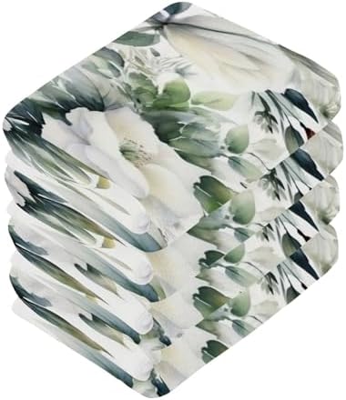 Perfect 2-Pack Yettasbin Flower Washcloths Soft Absorbent Cotton Face Towels