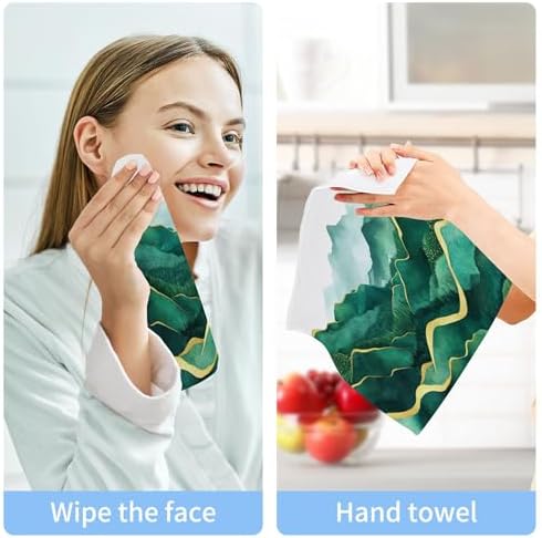 Xigua Green Mountains Washcloths Set of 2 12x12 Inch 1
