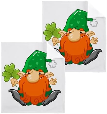 Yettasbin St Patricks Day Gnome Washcloth 2-Pack