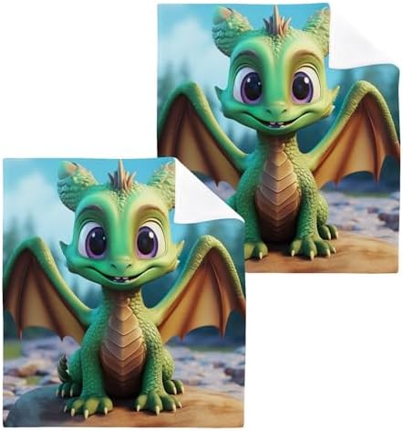 Cute Dragon Washcloth 2 Pack