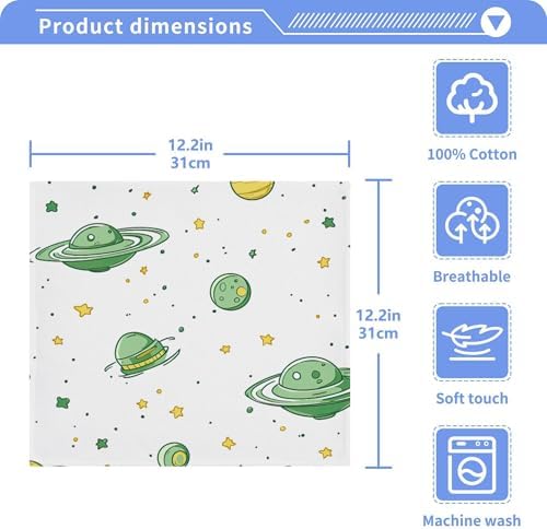 Xigua Planet Washcloths Set of 2 12x12 Inch