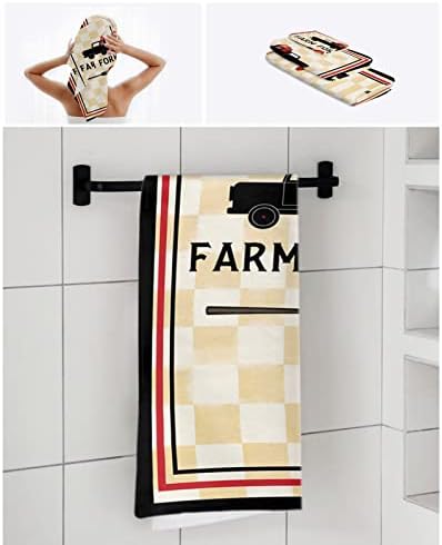 Shine-Home Red Tomato Plaid Towel Set