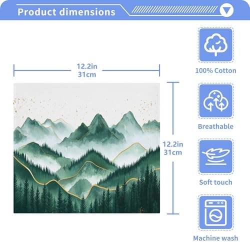 XiguaGreen Mountains Washcloths Set