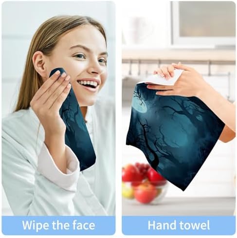 Scary Forest Washcloths 2-Pack Soft Reusable 12x12