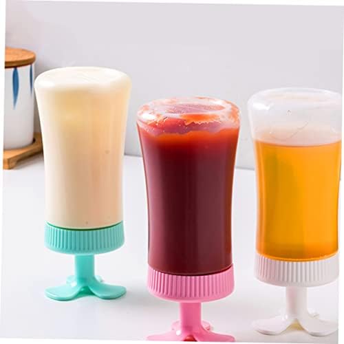 EXHUMKY Condiment Squeeze Bottles for Ketchup Mustard Salad Dressing