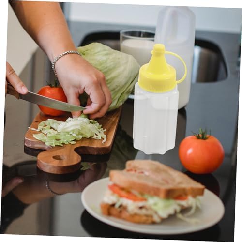 PRETYZOOM 4pcs Reusable Condiment Squeeze Bottles
