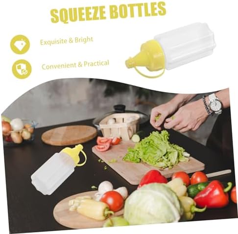 DECHOUS Squeeze Bottles Reusable compact leak-proof condiment bottles