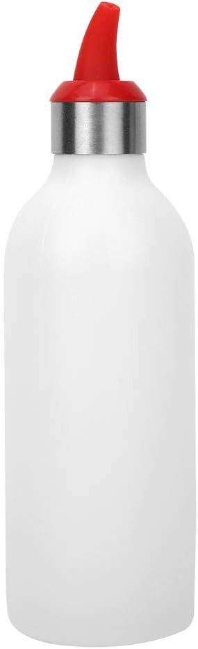 Zerodis Squeeze Bottle Red Leak-Proof Refillable Condiment Container for Kitchen Use