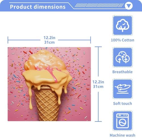 Yettasbin Ice Cream Washcloth 2-Pack