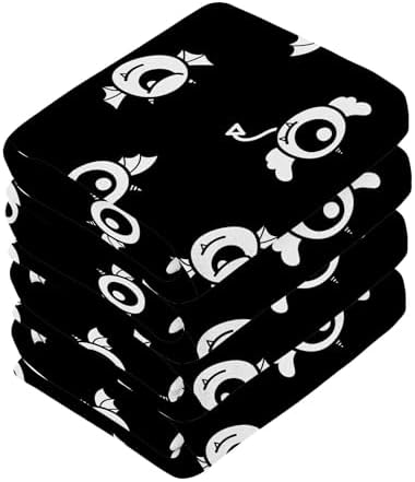 Xigua Halloween Scary Washcloth Set - Multi-Purpose for Bathroom Kitchen More