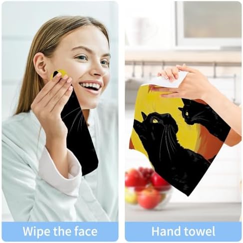 Two-Pack Soft and Absorbent Cat Washcloths for Babies and Beyond