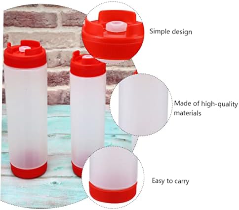 Luxshiny Dual-Headed Squeeze Sauce Dispensers 20oz Fishnet-Style
