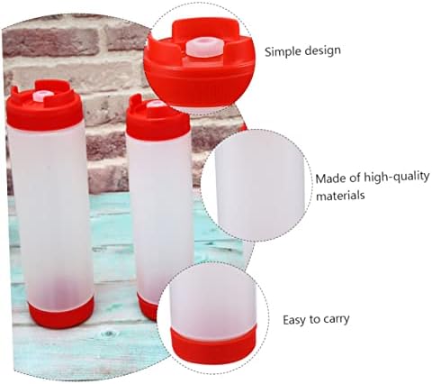 Double Head Squeeze Bottle 20oz Premium Condiment Dispenser for Kitchen Dining