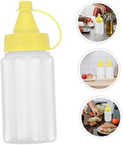 4-pack LABRIMP Squeeze Bottles - Store Squeezable Condiment Sauce Bottles