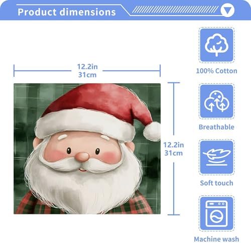 Xigua Santa Claus Washcloth Set 2-12 x 12