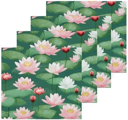 Lotus Washcloth Set 2-Piece Reusable Soft Absorbent 12x12