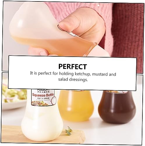 Garneck 2Pcs 350ml Squeeze Bottles for Ketchup Jam and Sauce 1