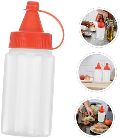 CollBath - 4 Reusable Squeeze Bottles for Easy Kitchen Storage