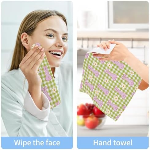Easter Bunny Plaid Washcloths