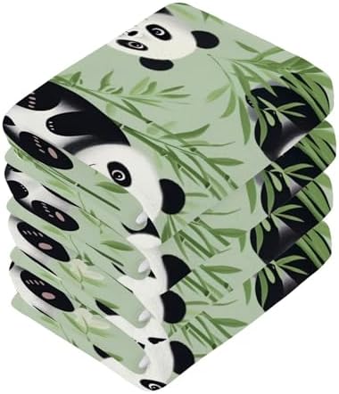 YETTASBIN Panda Washcloths 2 Pack Soft Absorbent Face Towels