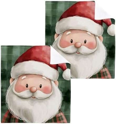 Xigua Santa Claus Washcloth Set 2-12 x 12