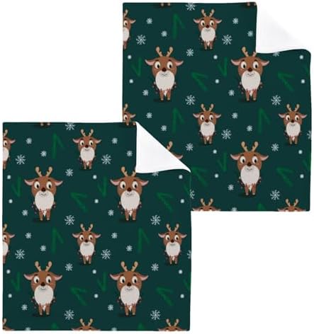 HOLIDAY REINDEER WAVY Washcloths