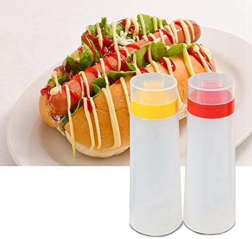 Premium 4-Hole Squeeze Sauce Bottle for Ketchup Mustard More