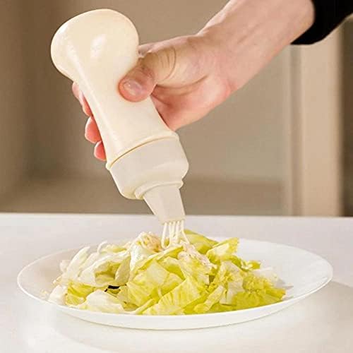 Refillable Condiment Squeeze Bottle with Lip 5-Hole Nozzle